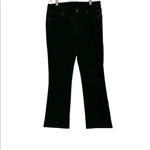 J Crew Green Corduroy velvet Bootcut pants. - Picture 2 of 10